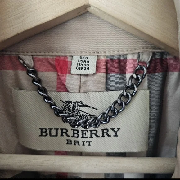 Burberry Tan Double-Breasted Trench Coat with Belt - Picture 2 of 4